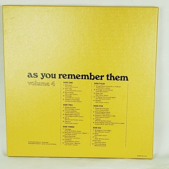 As You Remember Them Volume 4 LP Vinyl Record 1974 Time Life Great Instrumentals - Picture 3 of 3
